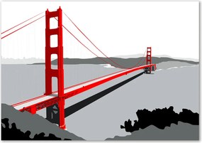 Foto obraz szklany Most San Francisco