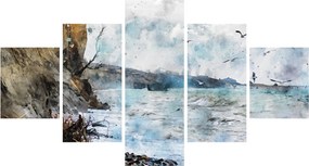 Obraz - Rafa, akwarela (125x70 cm)
