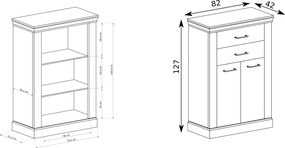 Komoda DESIO 82 cm do Salonu Sypialni Brązowy
