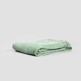 Koc szenilowy CHENILLE pistacjowy 130x170 cm HOMLA