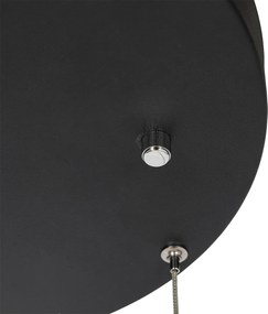 Lampa wisząca czarna okrągła w komplecie z LED 3-stopniowy ściemniacz 3-światła - Lyani