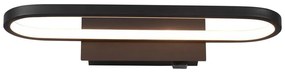 Kinkiet LED w kolorze matowej czerni (dł. 40 cm) Gianni – Trio