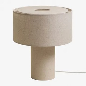 Lampa Stołowa Tapicerowana Pianela Len Kremowy Beż - Sklum