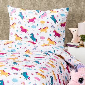 4Home Dziecięca pościel bawełniana Unicorn, 160 x 200 cm, 70 x 80 cm