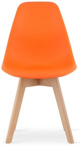 Zestaw pomarańczowych krzeseł w stylu skandynawskim 4 szt F3-Z43