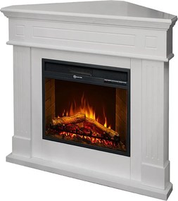 Kominek elektryczny stojący narożny FORD White, dł. 110 x gł. 63 x wys. 102 cm