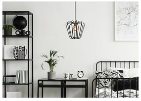 Czarna metalowa lampa wisząca ø 35 cm Jonas – Candellux Lighting