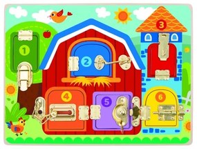 Tooky toy tablica manipulacyjna zamki obrazki farma