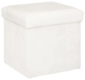 Pufa ze schowkiem Ezzio, materiał z efektem boucle, wys. 38 cm