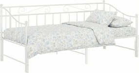 Białe metalowe łóżko rozkładane 90x200 cm P4-A48