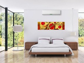 Abstrakcyjny obraz z dwiema kobietami (170x50 cm)