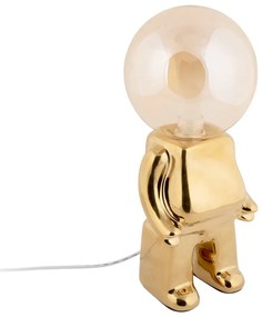 Lampa stołowa LED ze ściemniaczem w kolorze złota ze szklanym kloszem (wysokość 27 cm) Ross – Leitmotiv
