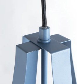 Wisząca lampa vintage niebieska 43 cm - Living