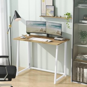 Zestaw do biura – składany stół ZARIMO 80×40 cm biały + krzesło biurowe AVOLA VELVET niebieskie