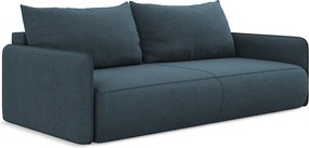 Kanapa 3-osobowa z funkcją spania - z tkaniny strukturalnej - jeans - NANEA