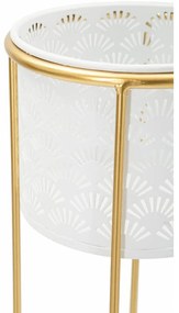 Metalowe kwietniki 2 szt. ø 17 cm (wysokość 46 cm) Whity – Mauro Ferretti