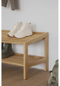 Naturalna szafka na buty z litego drewna dębowego Hillmond – Rowico