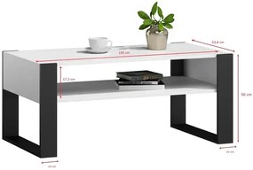 Minimalistyczna Ława Do Salonu | Biało Z1-M21