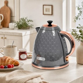 HOMCOM Czajnik, 2200W, okienko, filtr, szybkie gotowanie, szary | Aosom PL