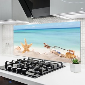 Szkło do Kuchni na Ścianę Nadmorskie Skarby na Piasku