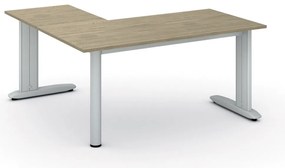 Narożne biurko PRIMO FLEXIBLE, 160x160 cm, dąb naturalny