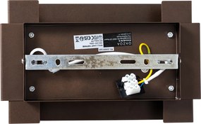 Industrialna lampa ścienna ciemnobrązowa 2-światłowa - Coen