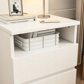 Szafka nocna z 2 szufladami 40 cm – nowoczesny styl loftowy, MDF