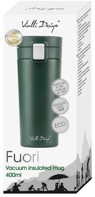 Zielony podróżny kubek termiczny Vialli Design Fuori, 400 ml