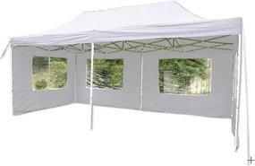 Pawilon ogrodowy rozkładany 3 x 6 m - biały