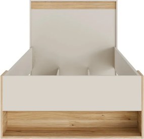 Łóżko młodzieżowe 90x200 cm z półką i szufladą Wexlin 1092