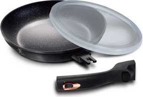 Czarna patelnia z odpinaną rączką 28 cm W3-A30
