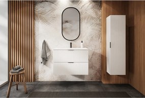 Szafka łazienkowa FLOW 80 cm biały z blatem