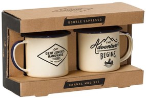 Zestaw 2 kubków emaliowanych do espresso Gentlemen's Hardware, 150 ml