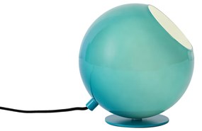 Retro lampa stołowa niebieska ze szkła - Mabel Retro Oswietlenie wewnetrzne