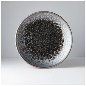Czarno-szary talerz ceramiczny MIJ Pearl, ø 25 cm
