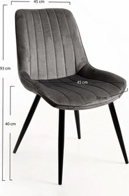 Zestaw 2 Krzese Lene Aksamitne