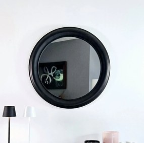 Lustro w czarnej, okrągłej ramie , średnica 76cm