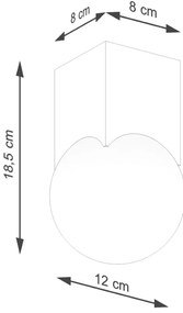 Plafon SOLIS naturalne drewno SOLLUX  LIGHTING