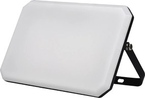 Czarny reflektor zewnętrzny LED 230V 100W 4000K mleczny klosz 10000lm 266x190x30 mm