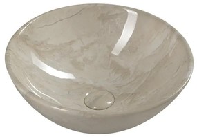 Beżowa ceramiczna okrągła umywalka ø 42 cm Dalma – Sapho