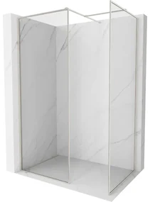 Mexen Kioto-XF ścianka prysznicowa Walk-in z ramką 120x90 cm, transparent 10 mm, nikiel szczotkowany - 800-120-202-04-97-090-XF