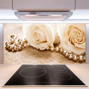 Panel Szklany do Kuchni Bukiet Czerwonych Róż