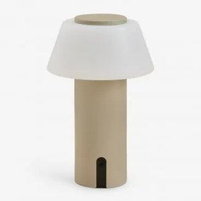 Bezprzewodowa Lampa Stołowa Led Do Użytku Zewnętrznego Z Żelaza Socotra Kremowa Tapioca - Sklum