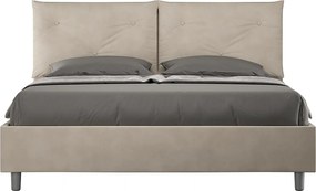 Łóżko bez stelaża tapicerowane 160x190 microfibra Piaskowy Appia