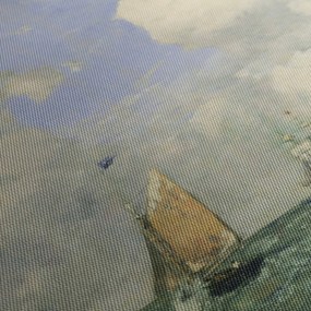 Obraz - Eugène Boudin, Ships and Sailing Boats Leaving Le Havre, reprodukcje (z zegarem) (90x30 cm)