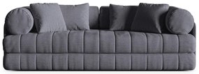 Ciemnoszara rozkładana sofa z materiału bouclé 206 cm Kemi – Cosmopolitan Design
