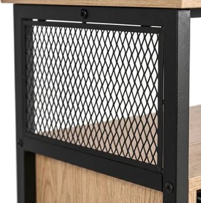 Komoda ARLO 100 cm z Półkami Dąb/Czarny Loftowa