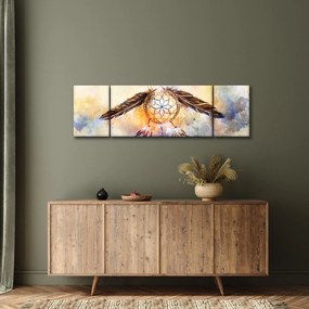 Obraz - Łapacz snów z piórami (170x50 cm)