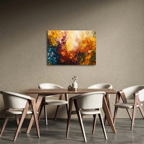 Obraz - Abstrakcyjny obraz kwiatów (70x50 cm)