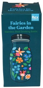 Niebieska butelka dla dzieci ze stali nierdzewnej 250 ml Fairies in the Garden – Rex London